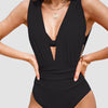 Maillot de bain sculptant Luxe avec décolleté en V profond