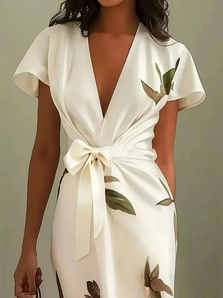 Amelia | Robe Enveloppante Florale Élégante