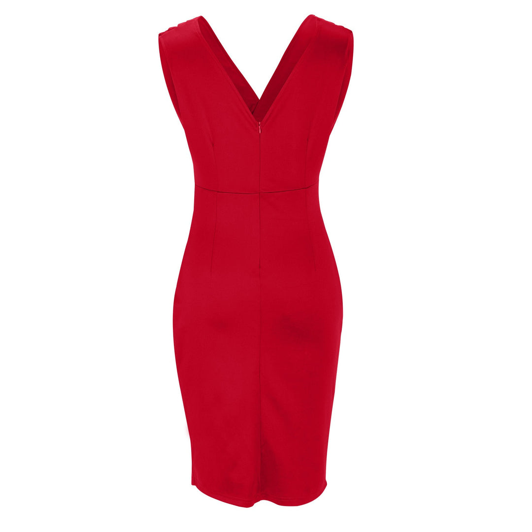 Maud™ | Robe Élégante avec Décolleté en V et Fente