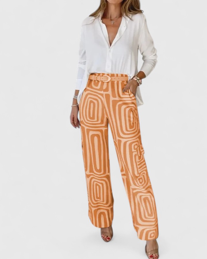Elara · Ensemble Élégant Deux Pièces avec Ceinture Offerte