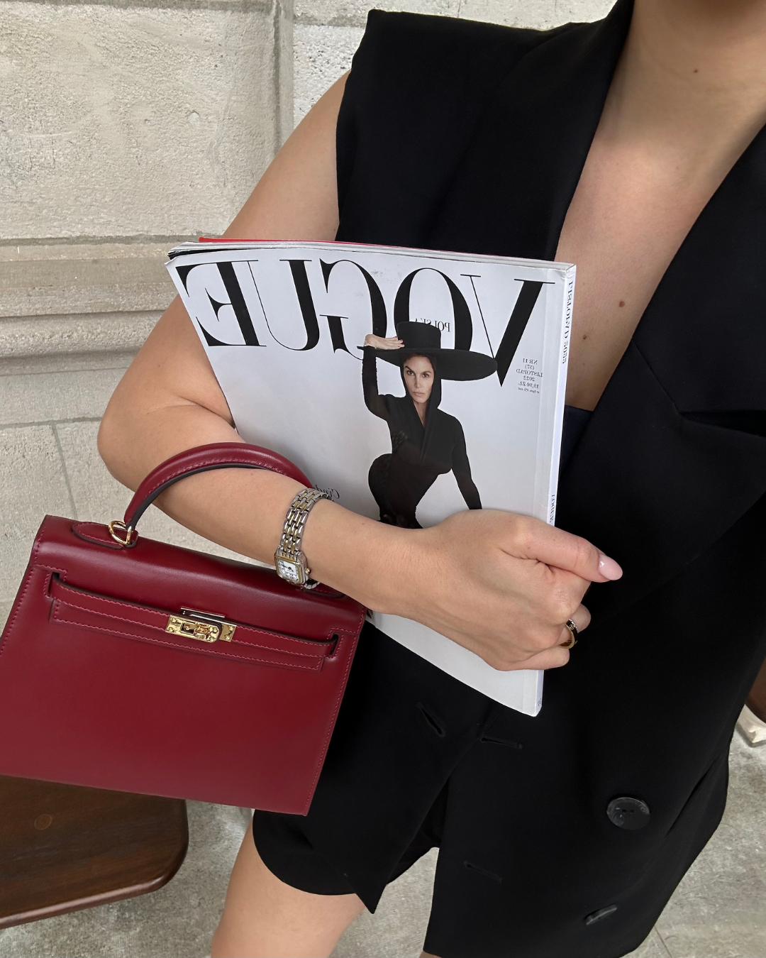 Elara · Élégant Mini Sac en Cuir Bordeaux