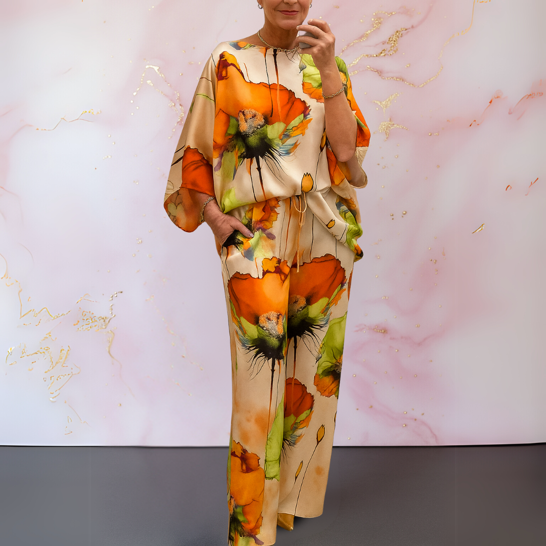 Elara · Ensemble Satin Élégant à Deux Pièces pour Femmes