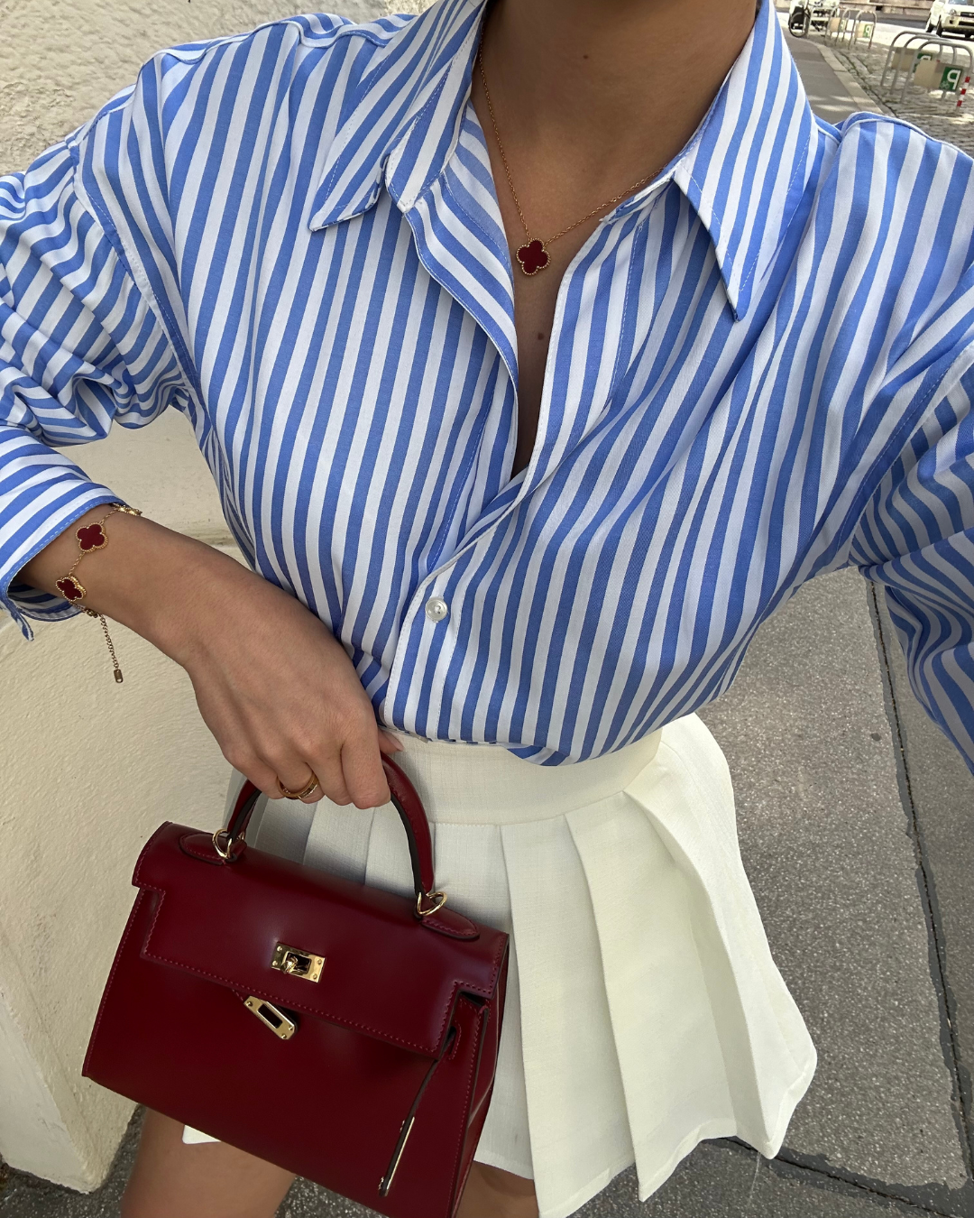 Elara · Élégant Mini Sac en Cuir Bordeaux