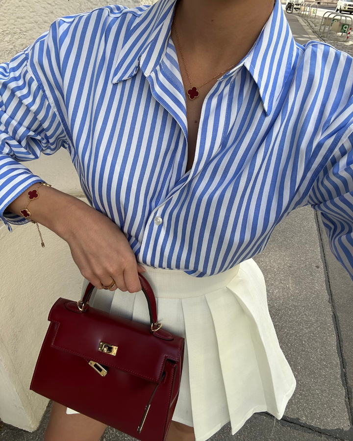 Elara · Élégant Mini Sac en Cuir Bordeaux
