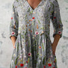Ava | Chemise V-Neck Florale Héritage