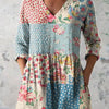 Emily | Chemise V-Neck Patchwork Floral
