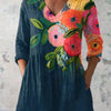 Elizabeth | Chemise Florale Classique à Col V