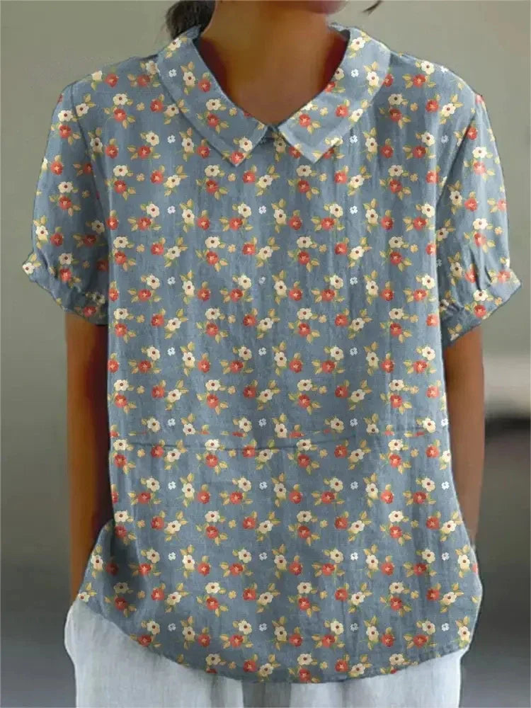 Elara · Élégante Blouse Fleurie