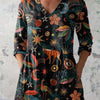 Harper | Chemise V-Neck Woodland de Minuit