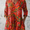 Aubrey | Chemise d'été ethnique à col en V fleuri