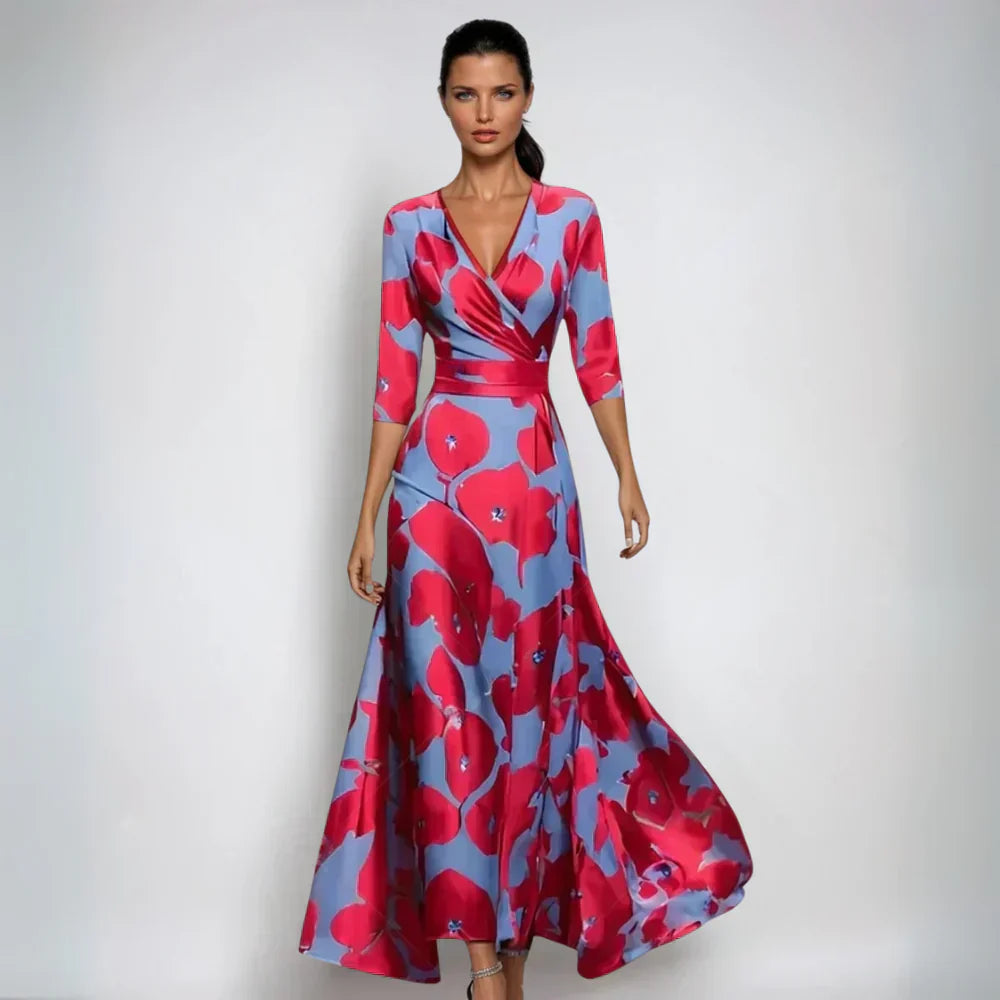 Eliana™ | Robe A-Line Fleurie Élégante
