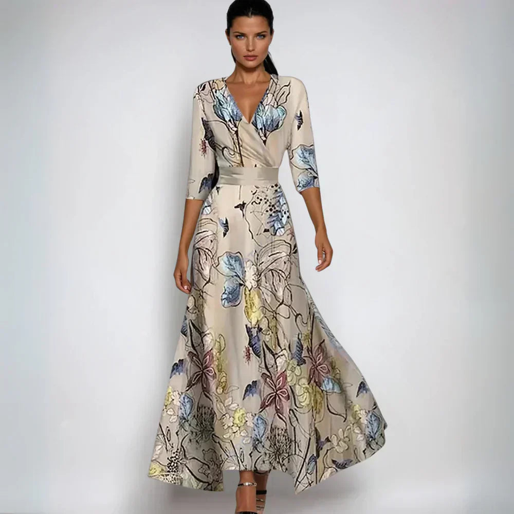 Eliana™ | Robe A-Line Fleurie Élégante