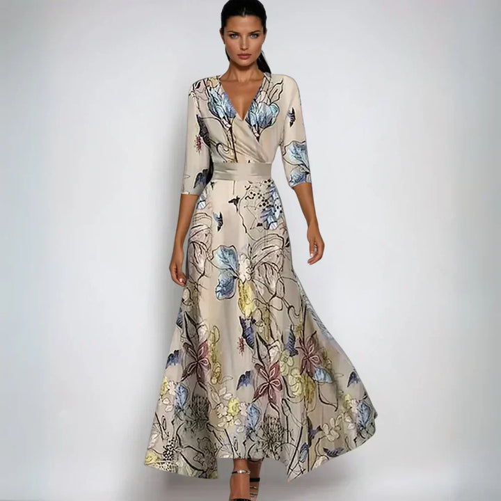 Eliana™ | Robe A-Line Fleurie Élégante