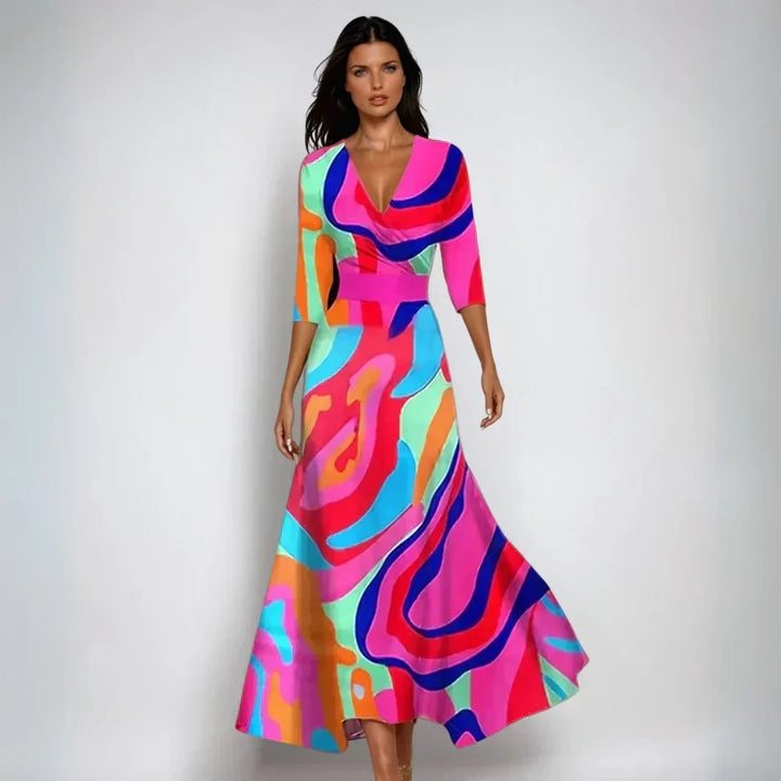 Eliana™ | Robe A-Line Fleurie Élégante
