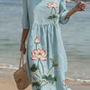 Robe décontractée pour femme avec imprimé floral