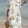 Robe décontractée pour femme avec imprimé floral