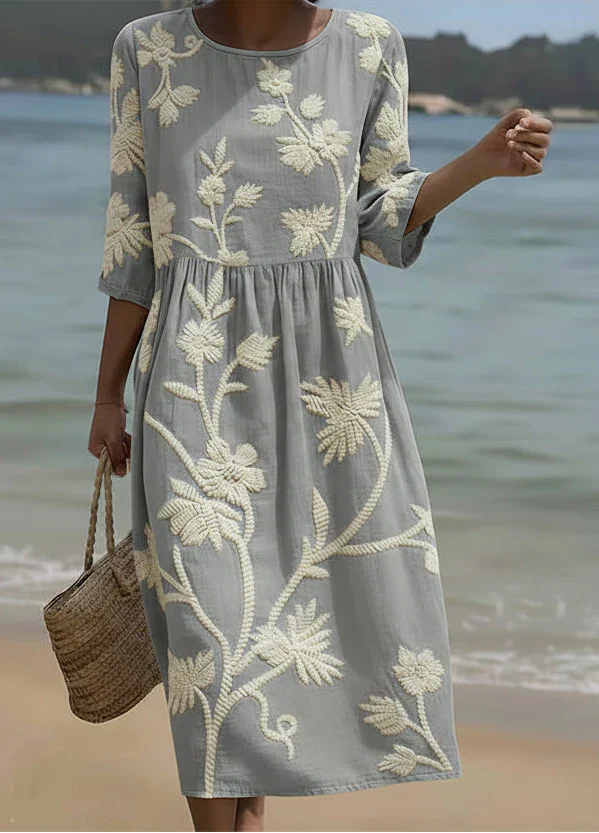 Robe décontractée pour femme avec imprimé floral