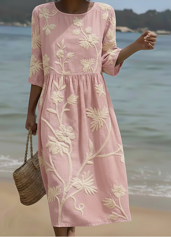 Robe décontractée pour femme avec imprimé floral