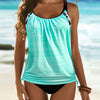 Augustus - Tankini uni avec motif léopard