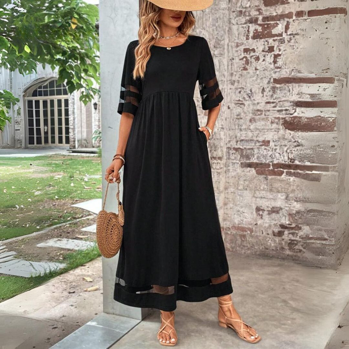 Aubrey™ – Robe midi flatteuse avec effet amincissant au niveau du ventre
