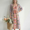 Julien | Robe Midi Florale en Forme Légère