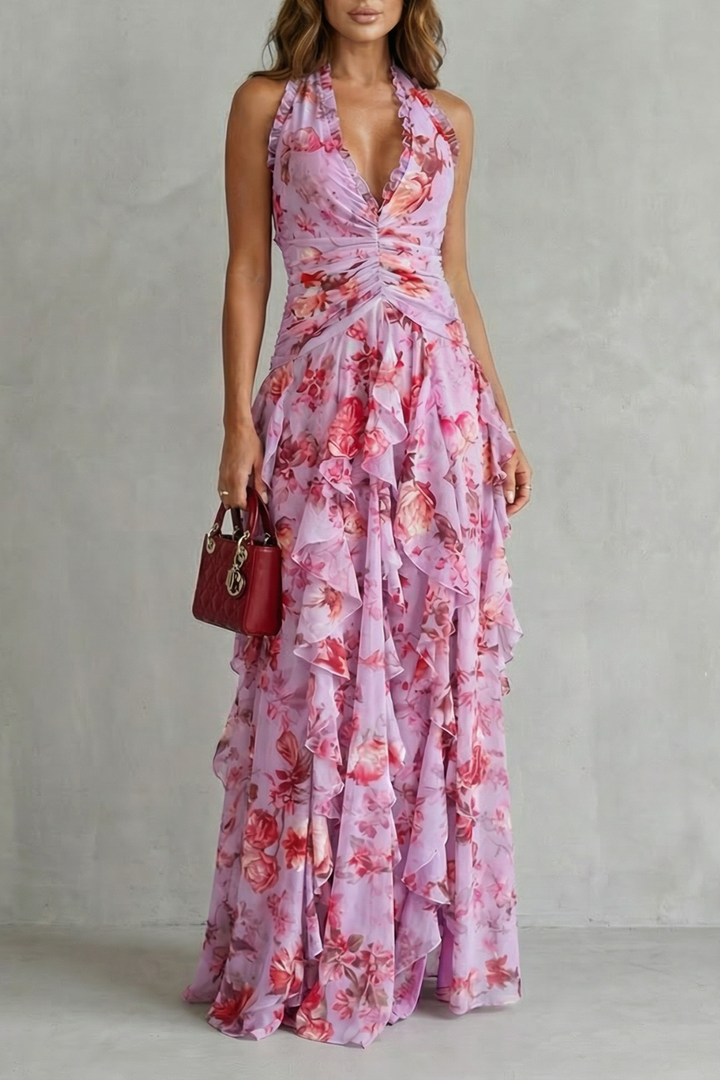 Marie | Robe Maxi à Col Halter