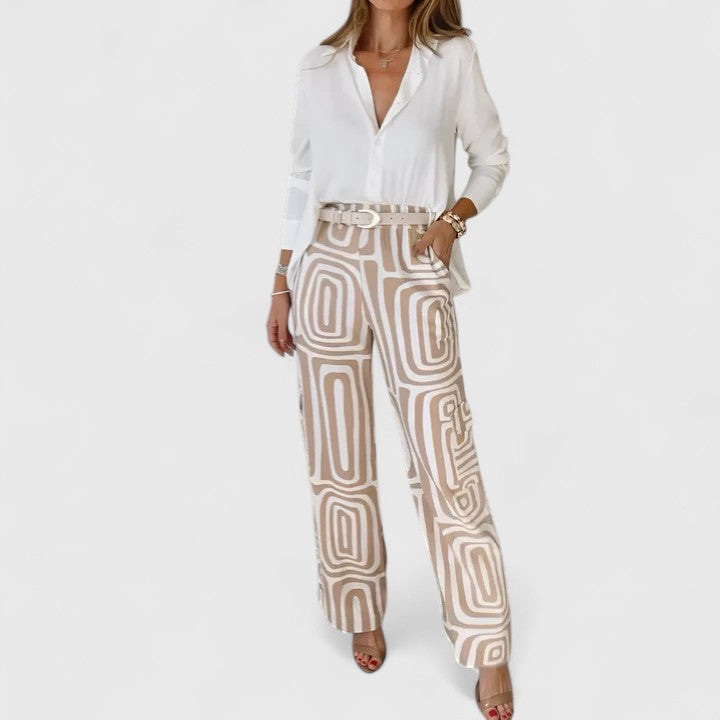 Elara · Ensemble Élégant Deux Pièces avec Ceinture Offerte