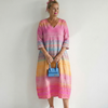 Blake | Robe Midi Rayée Dégradé