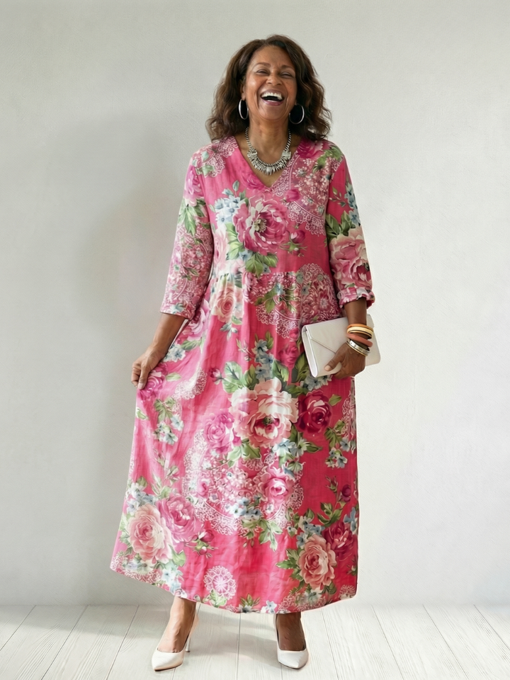 Freya | Robe Midi Fleurie