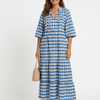 Elodie | Robe midi à imprimé diamant