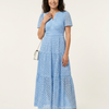 Brielle | Robe midi à manches courtes en V