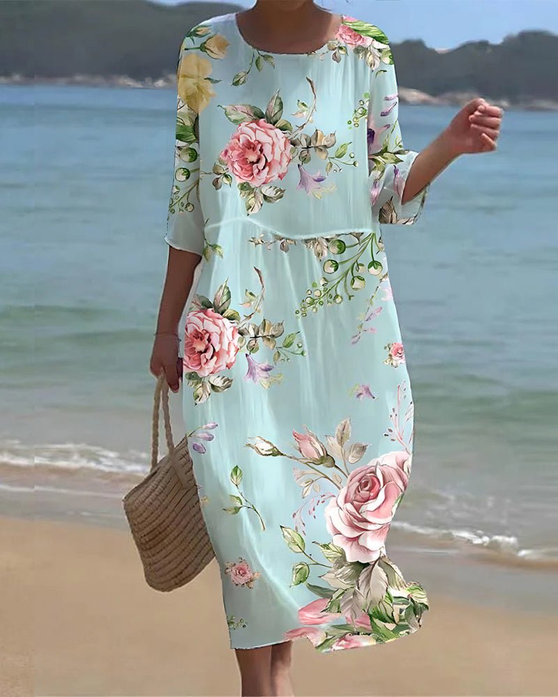 Keely | Robe Fleur de Coucher de Soleil