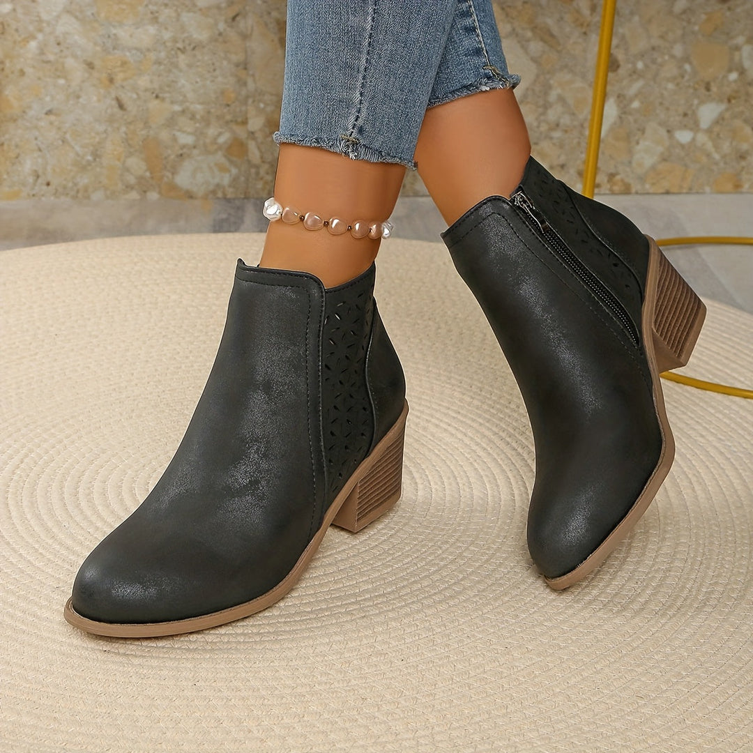 Elara · Bottines Élégantes en Cuir Respirant avec Confort Durable