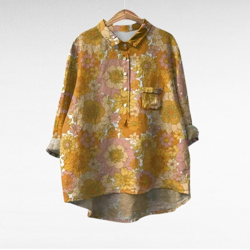 Noémie | Élégante Blouse en Lin d'Été