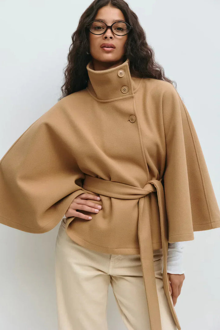 Elara · Cape Jacket with Belt