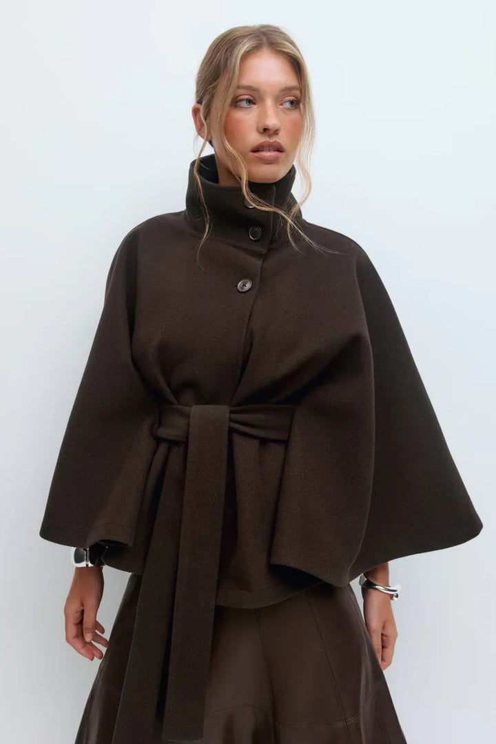 Elara · Cape Jacket with Belt