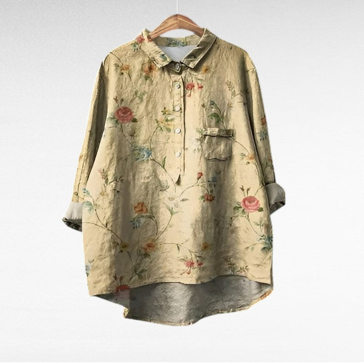 Noémie | Élégante Blouse en Lin d'Été
