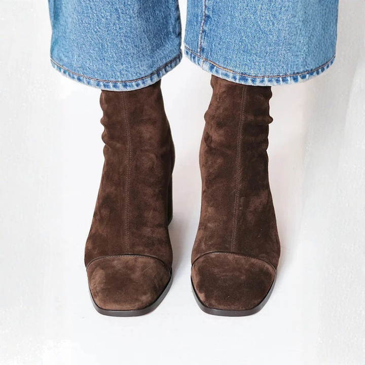 Elara · Bottines Élégantes à Talons Carrés
