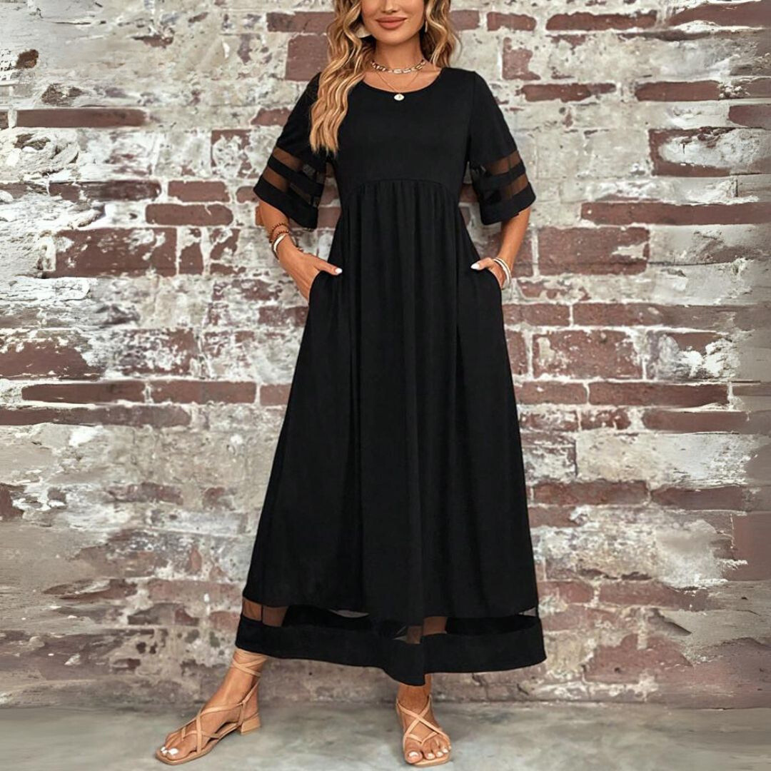 Aubrey™ – Robe midi flatteuse avec effet amincissant au niveau du ventre