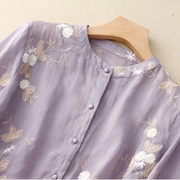 Elara · Top en Coton Brodé Mila