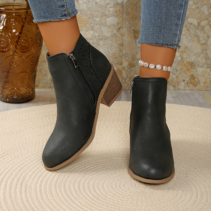 Elara · Bottines Élégantes en Cuir Respirant avec Confort Durable