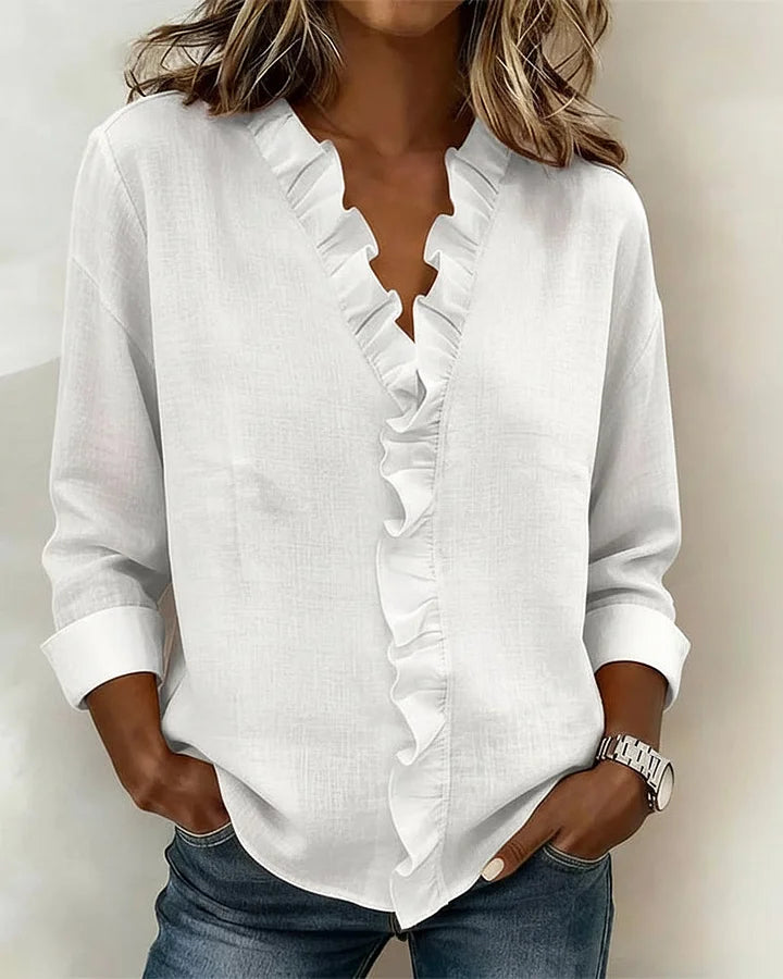Elara · Blouse Élégante à Volants Claire