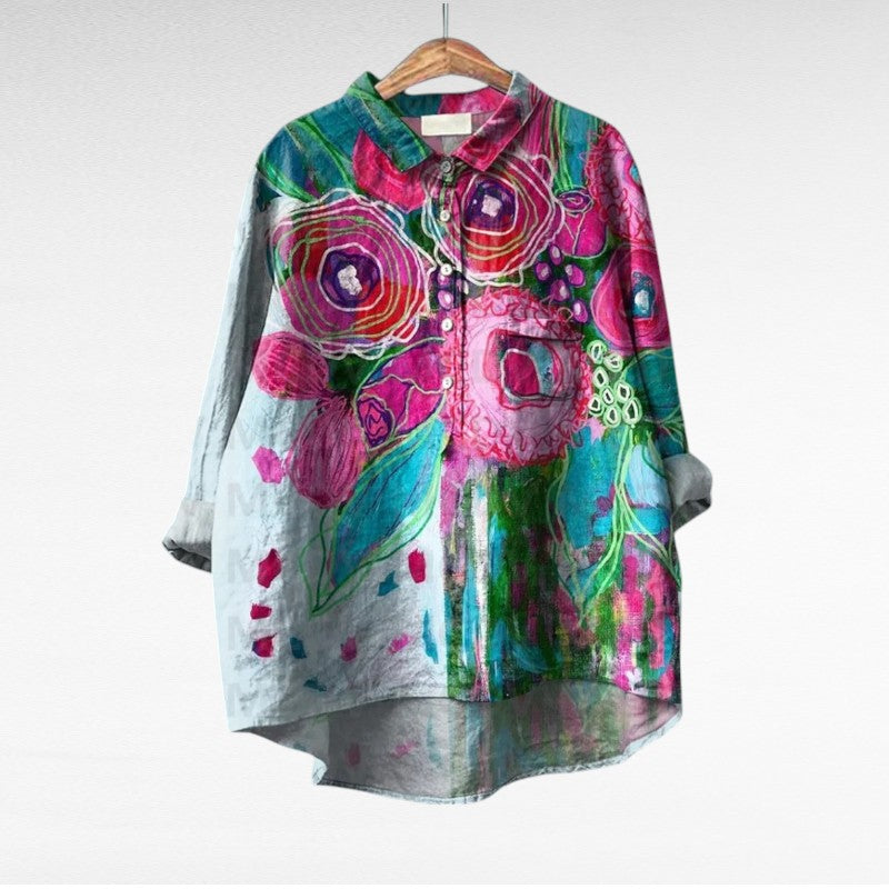 Thérèse | Blouse d'été en lin élégante