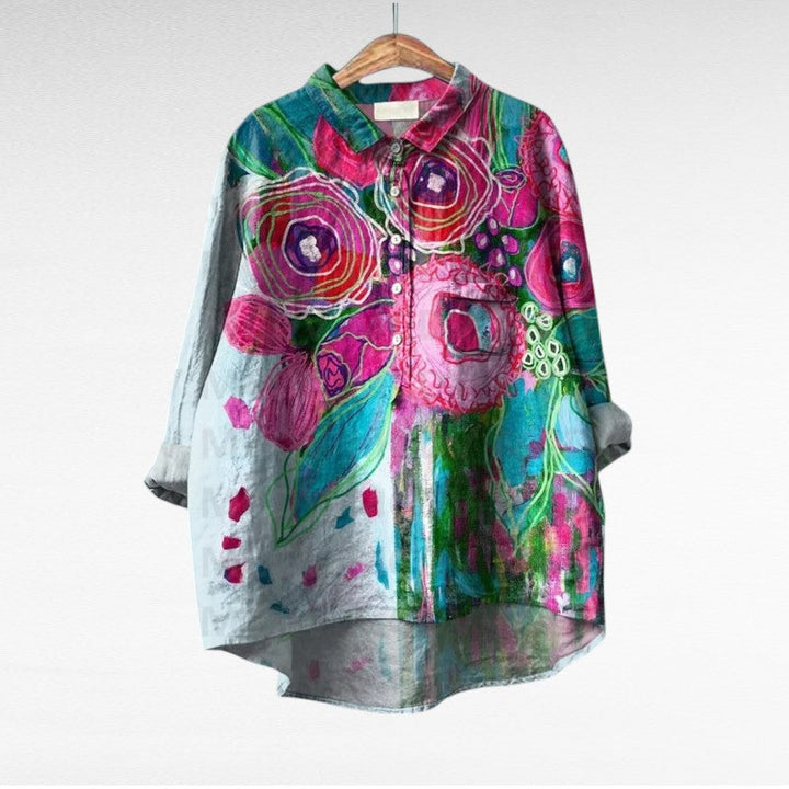 Thérèse | Blouse d'été en lin élégante