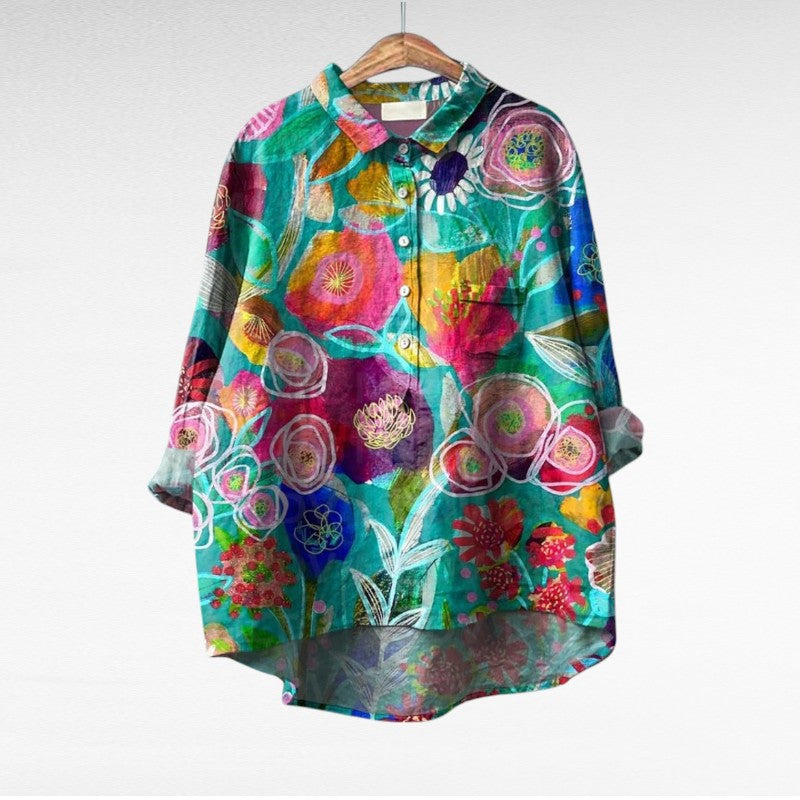 Thérèse | Blouse d'été en lin élégante