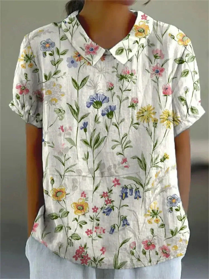 Elara · Élégante Blouse Fleurie