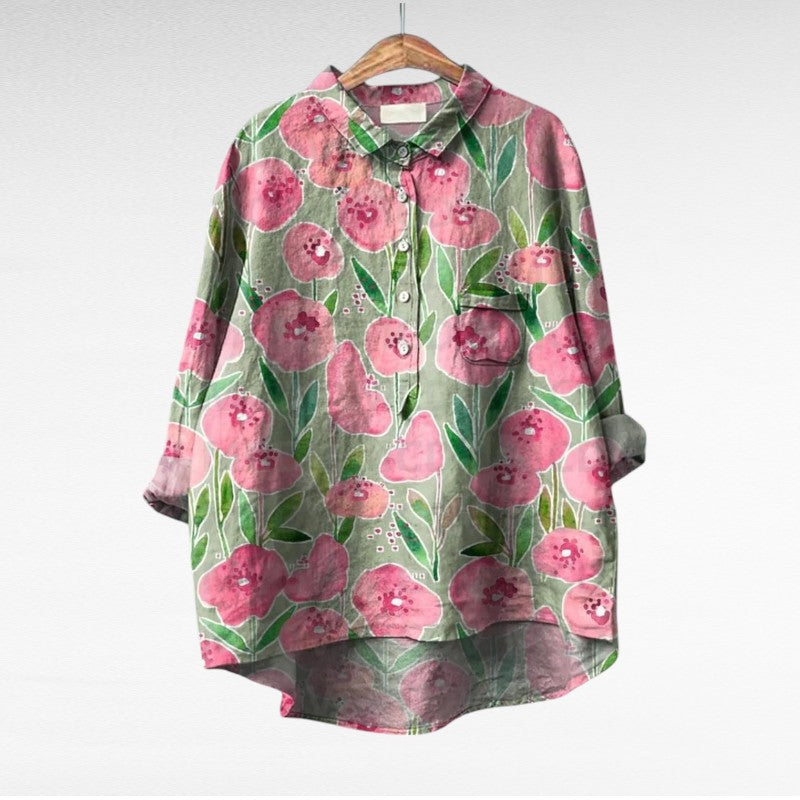 Thérèse | Blouse d'été en lin élégante