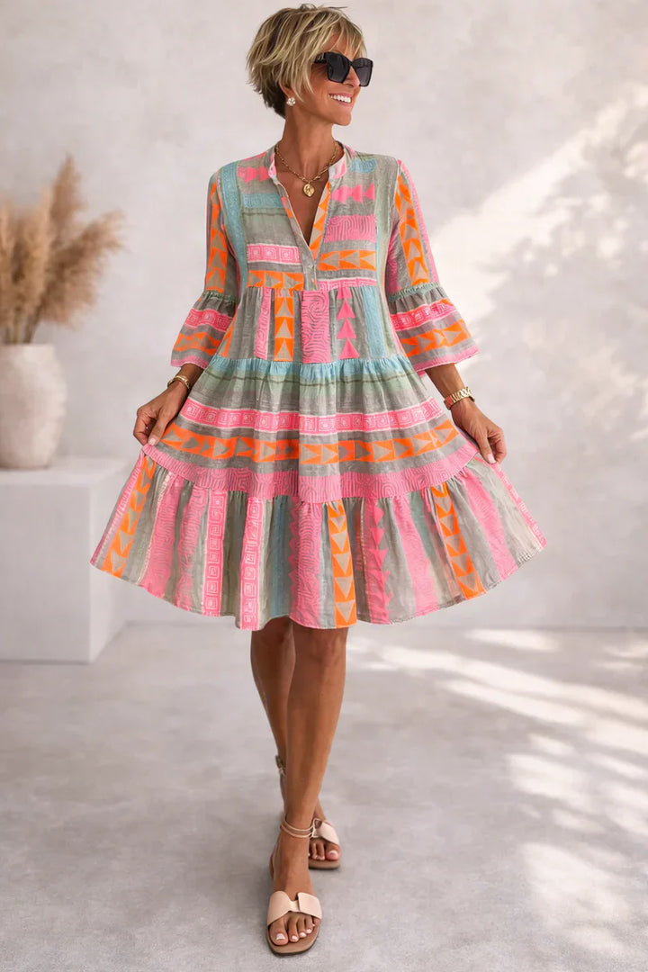 NOVA | Robe midi vivante avec un confort aérien pour le week-end