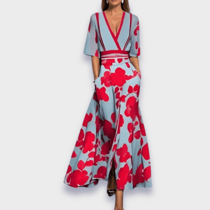 Eliana™ | Robe A-Line Fleurie Élégante