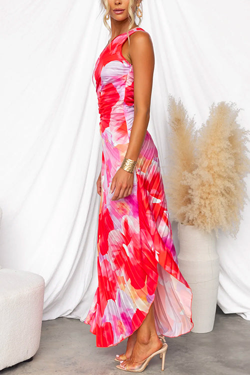 Yanira™ | Robe Plissée à Épaule Découverte